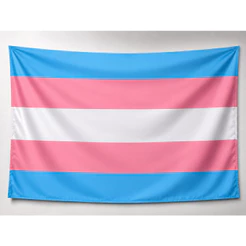 Bandeira Trans 150cm x 95cm Tecido Em Poliéster Alta Qualidade