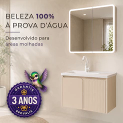 Gabinete Banheiro Suspenso 60cm Impermeável Cuba Pia Armário Moderno Lavabo Móvel Lavável