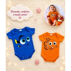 Body Bebê Nemo Dory Mesversaio Temático Fantasia Festa