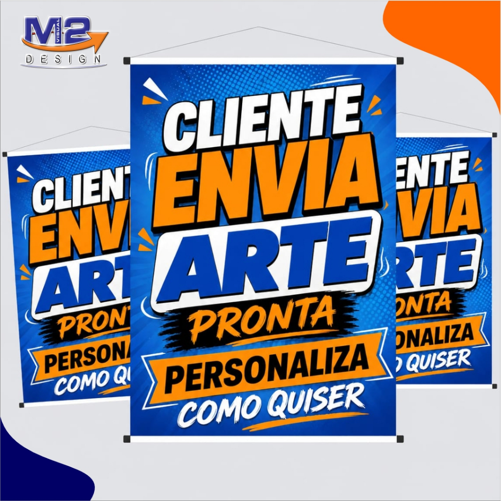 Banner Personalizado - arte enviada pelo cliente - várias medidas