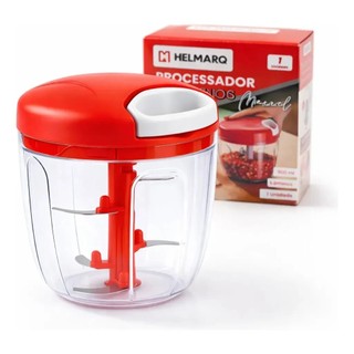 Processador De Alimentos Manual Grande 5 Lâminas Inox 900ml Triturador de alimentos
