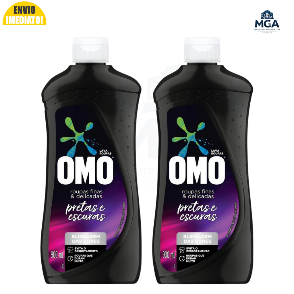 Omo Lava Roupas Líquido Pretas e Escuras 900ml Delicadas