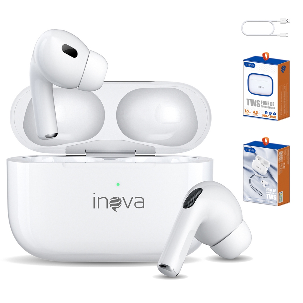 INOVA Fone de Ouvido Bluetooth Som estéreo iPhone/Android À prova d’água Longa duração de bateria Intra Grave potente