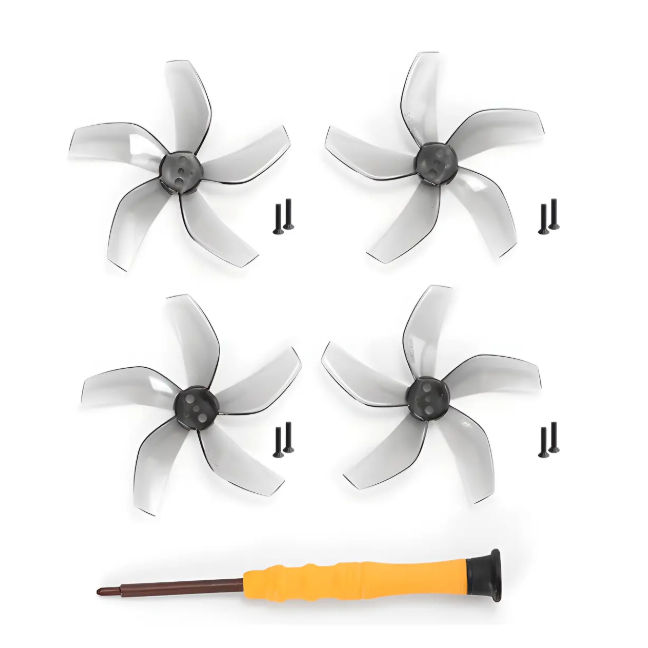 hélice para DJI Neo/Neo2 5 pás, Menor ruido, com chaves de fenda e parafusos novos, peças de reposição. Cinza