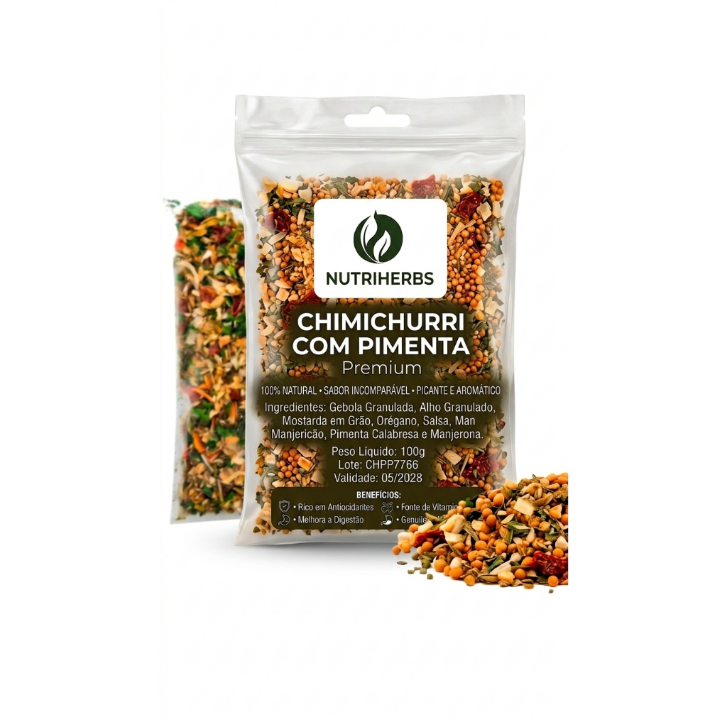 Tempero ChimiChurri Com Pimenta 100 g a 500 g NutriHerbs
