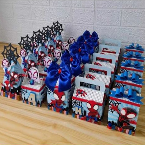 Kit Festa Homem Aranha Personalizado  / Lembrancinhas Infantil / Caixinhas Para Aniversario Espetacular Homem Aranha.