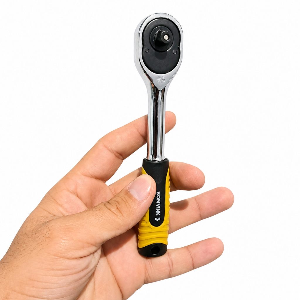 Chave Catraca Reversível 1/4" Polegadas - Cabo Emborrachado