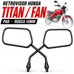 Par Retrovisor Honda CG Titan Fan 125 150 Rosca 10mm Tipo Original