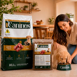 Ração 5kg e 10kg Para Cachorro Caninos Filhote Premium Nível Proteína 28% Sabor Carne