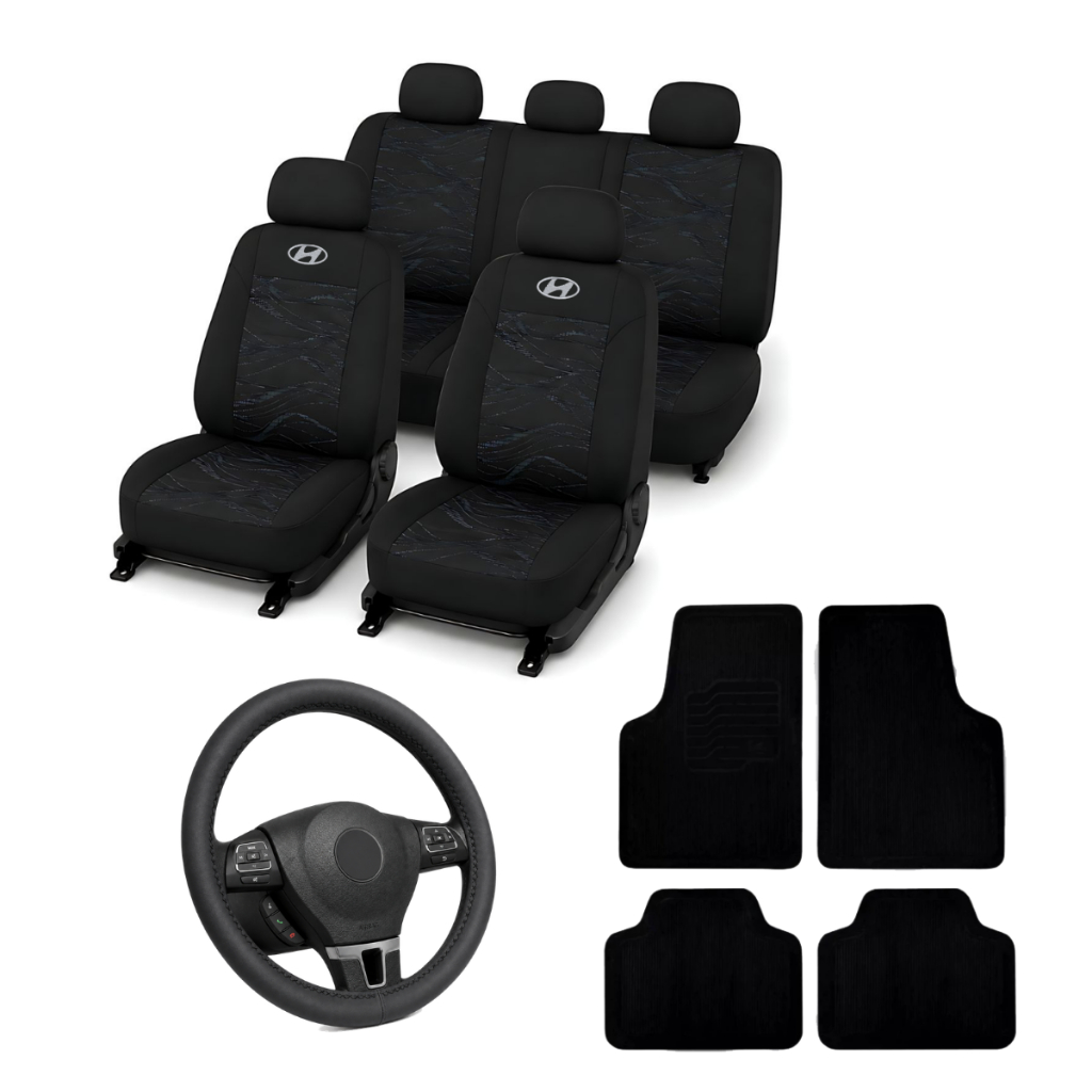 Kit Capa Banco Tecido Original Tapete Volante Hyundai Creta Hb20 I30 Ix35
