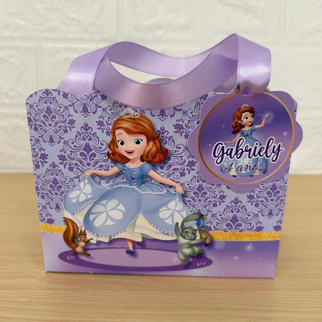 Sacolinha Ondas Com Tag Personalizada Princesa Sofia