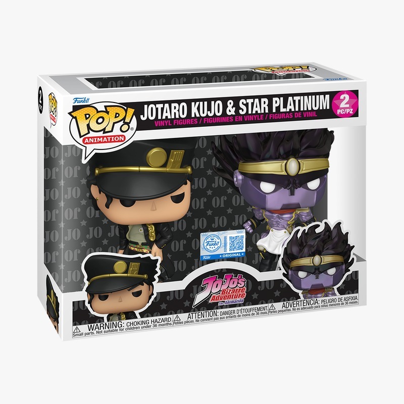 FUNKO POP JOJOS BIZARRE ADVENTURE JOTARO KUJO & STAR PLATINUM 2P 91654 NOVO ORIGINAL
