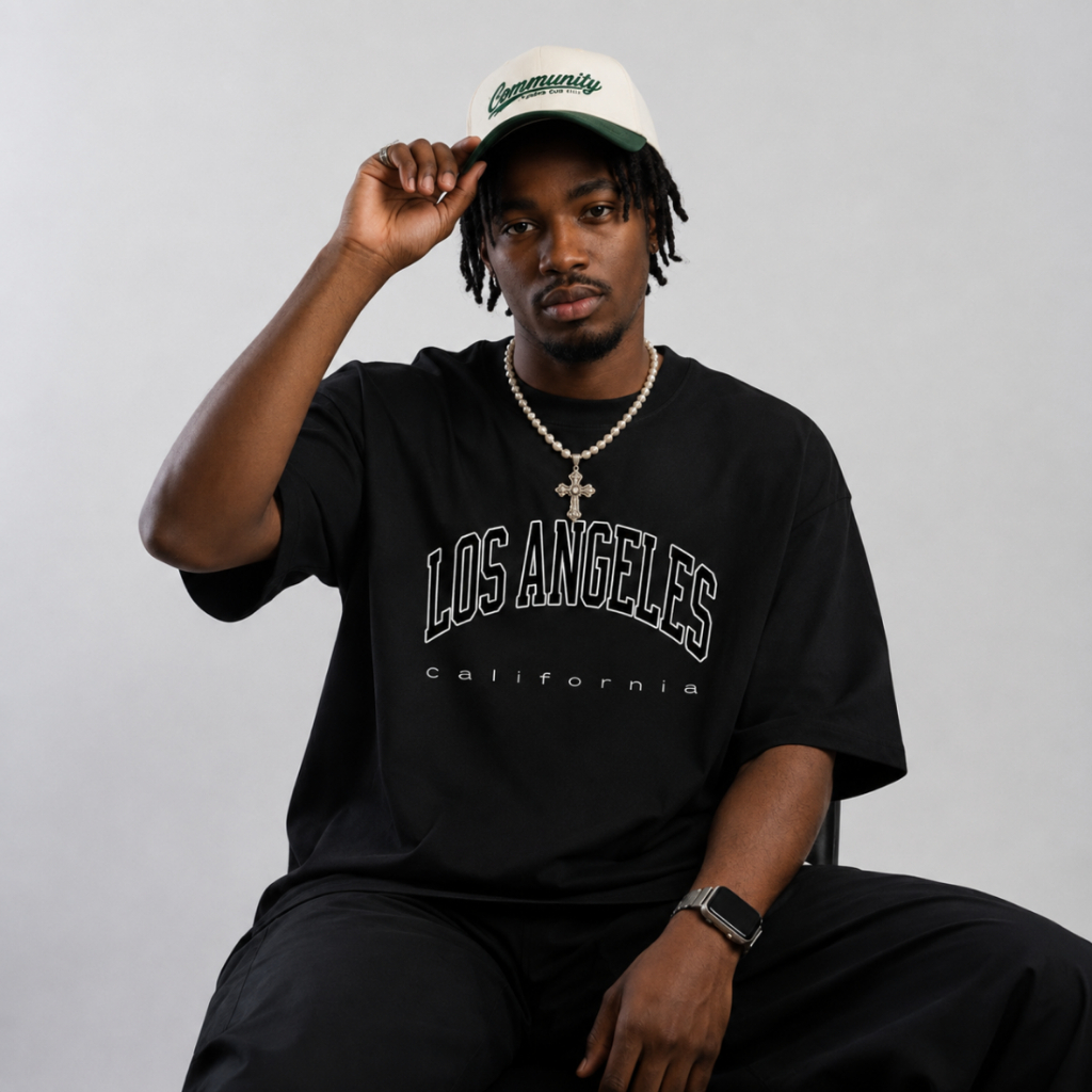 Camiseta LOS ANGELES CALIFORNIA unissex oversized streetwear camisa