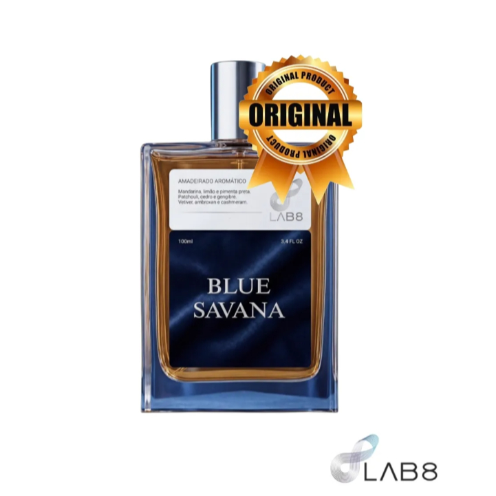 Perfume Masculino Blue Savana LAB 8 100ml EDP – Cítrico Aromático , Fresco, Elegante e Alta Fixação