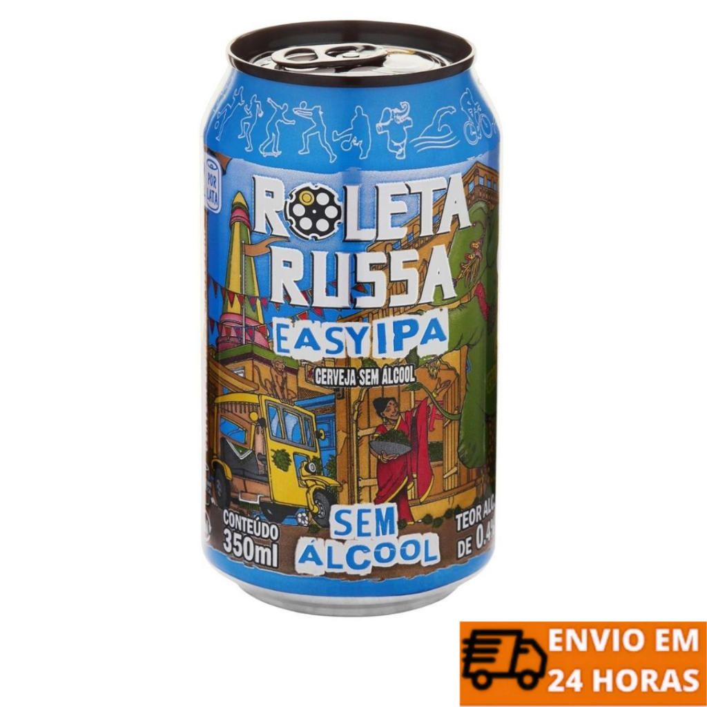 Cerveja Roleta Russa Easy IPA Sem Álcool 350ml