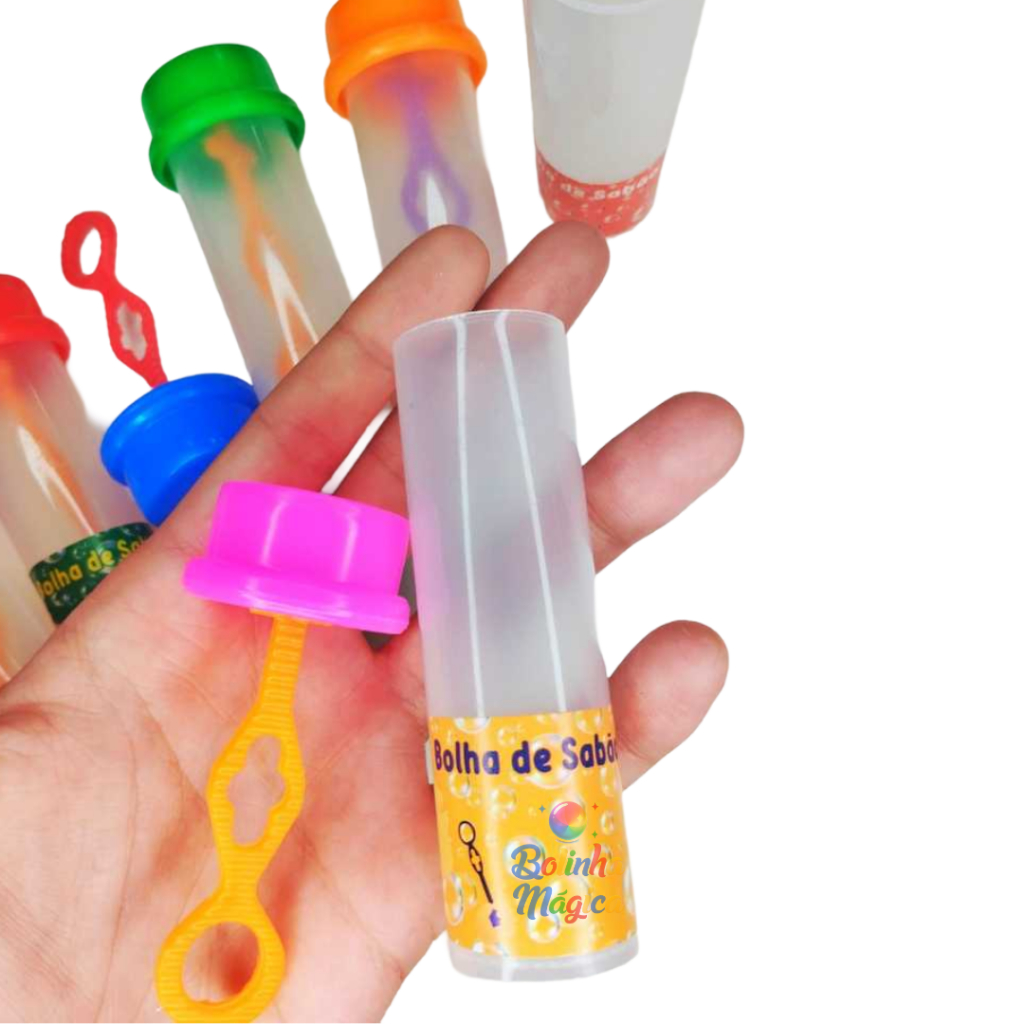 50 Tubo Tubete Para Bolha de Sabão Brinquedo Infantil Para Kit Festa Lembrancinha Aniversario Prenda