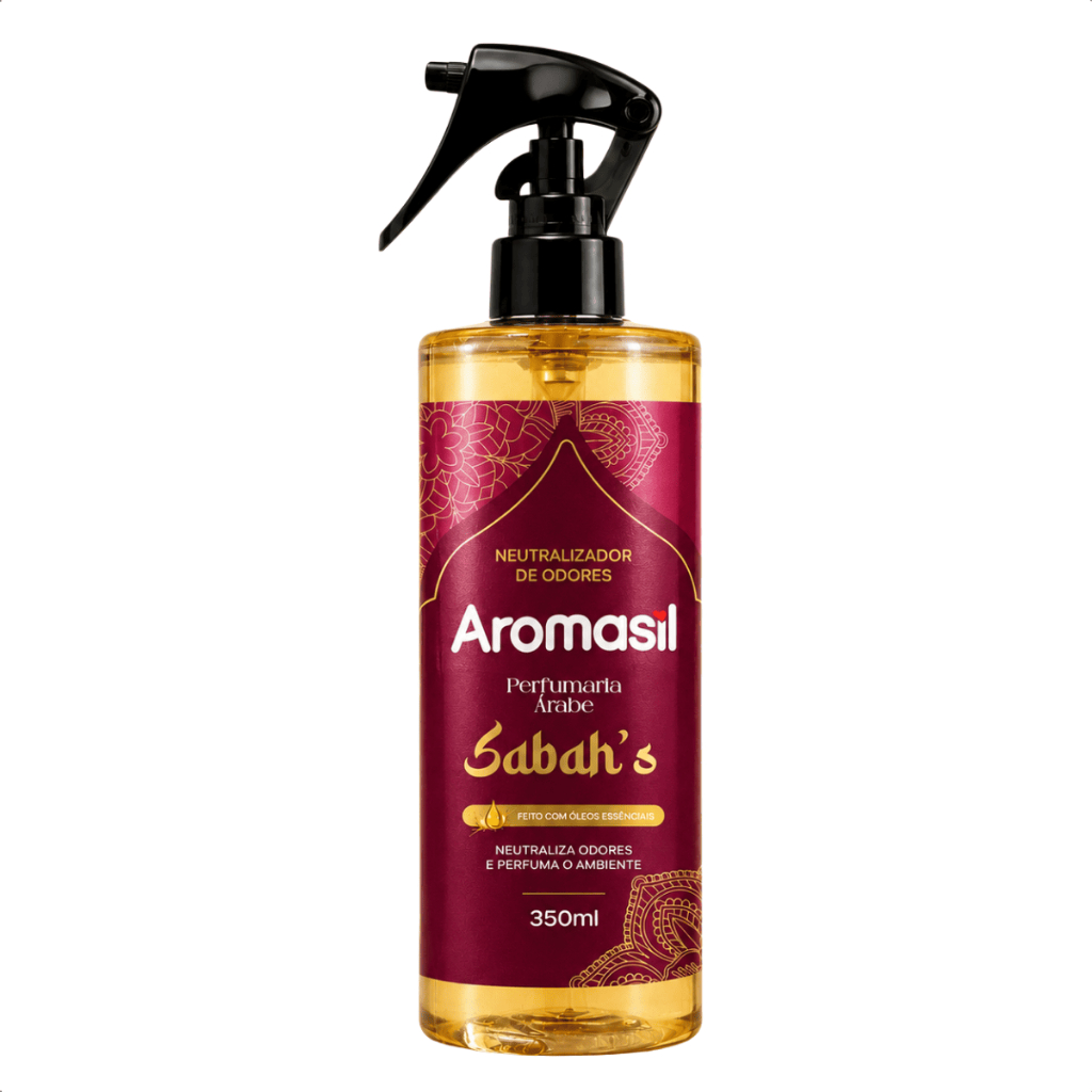 Neutralizador de Odores Aromasil Sabah's 350ml Perfume para Casa Perfumaria Árabe Spray