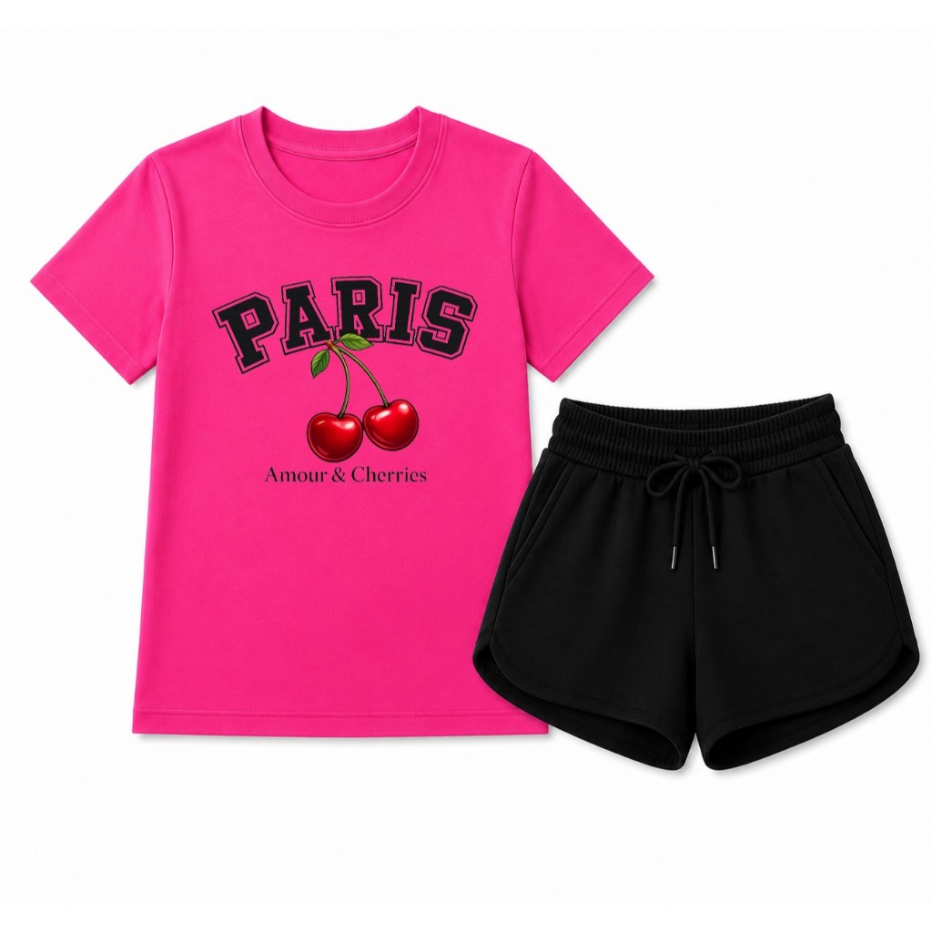 Conjunto Inafntil Camiseta e Short Moda Menina Conforto e Estilo