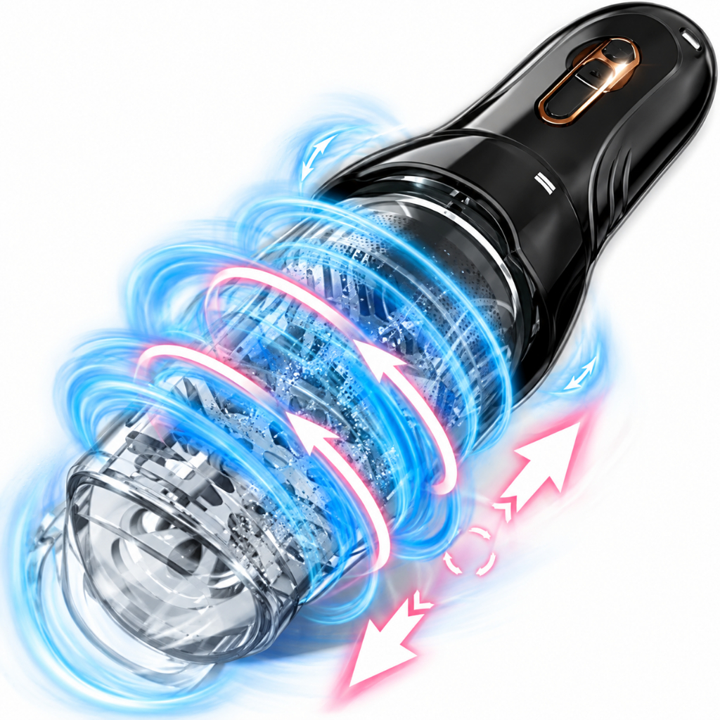 Masturbador Masculino Giratório Elétrico Automático Rotativo 360° Recarregável - Rotação Intensa