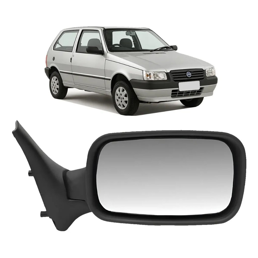 Retrovisor Externo Uno Fire 2001 a 2004 2 Poras Modelo Fixo