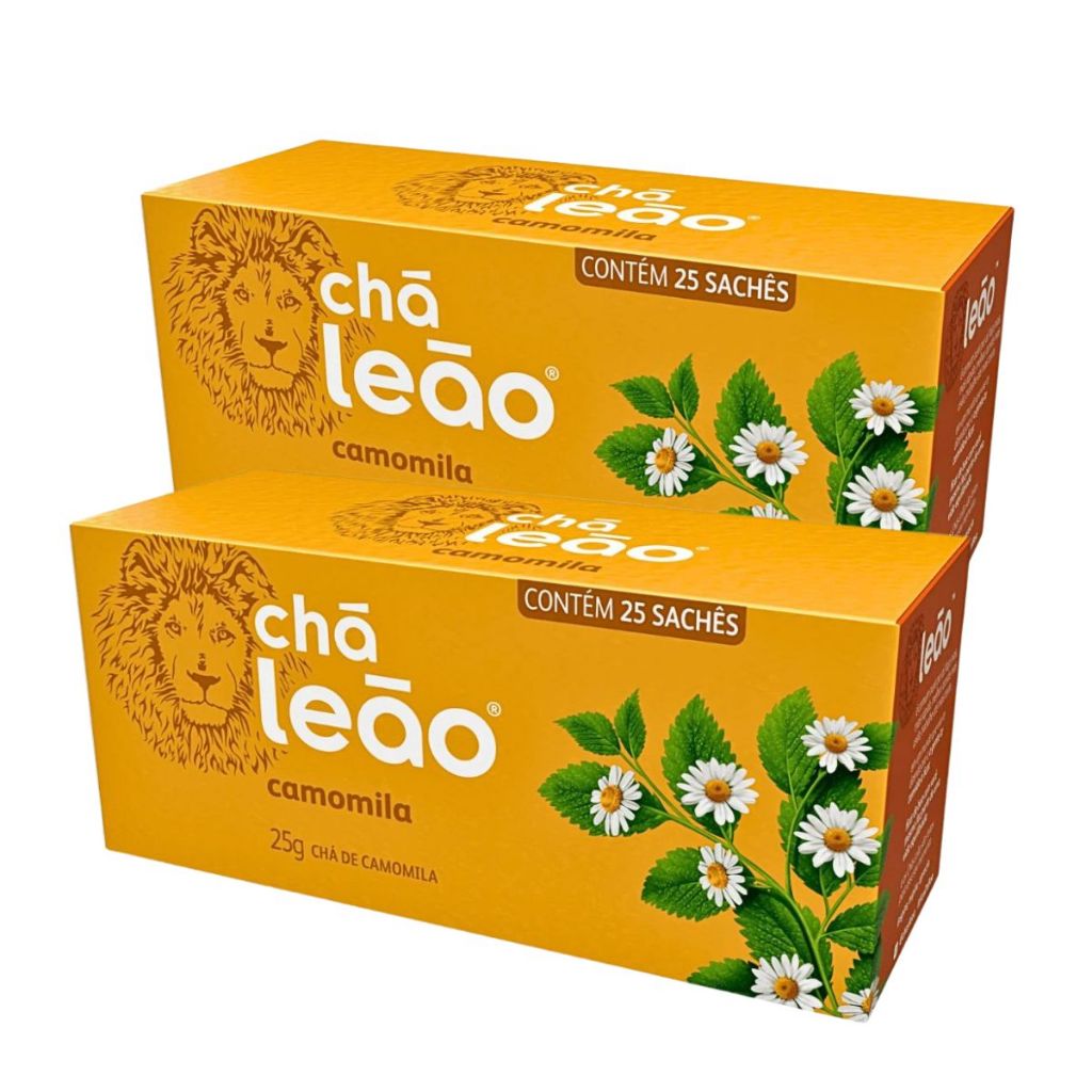 Kit 2un Chá Camomila Leão 25 Sachês