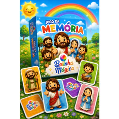 Kit 10Cx Jogos da Memória Jesus e Seus Amigos Apóstolos Discípulos Biblico Lembrancinha Festa prenda