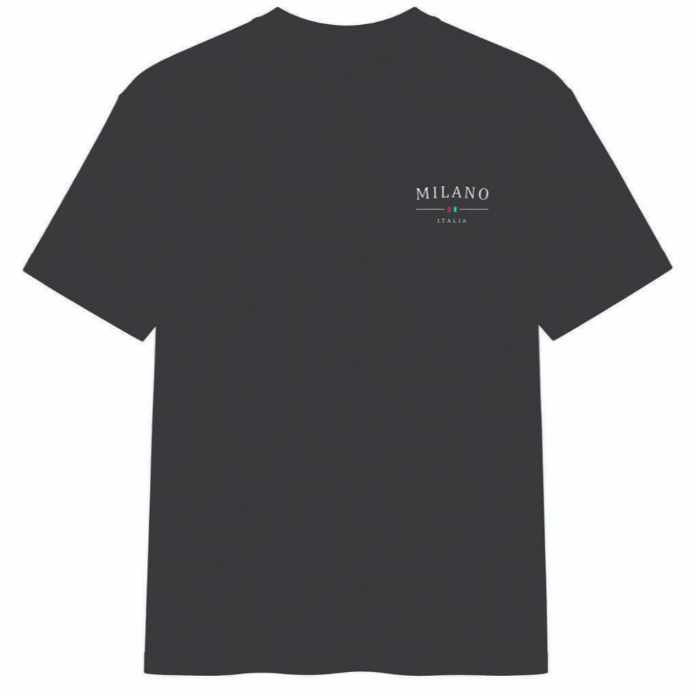 Camiseta Masculina Estampada Milano 100% Algodão  Básica Manga Curta, camisa Estampa Milano, moderna