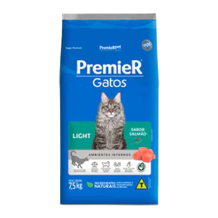 Ração Premier Gato Adulto Light 7,5kg Salmao