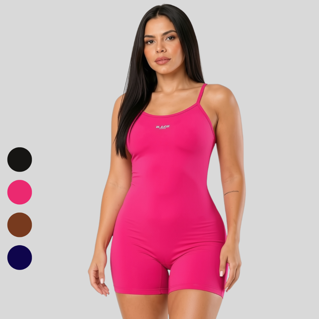 MACAQUINHO FEMININO ACADEMIA FITNESS TREINO POLIAMIDA PREMIUM ZERO TRANSPARENCIA CURTO ALÇA REFORÇADA