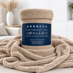 Manta Fleece Casal Grande 180x220 Quentinha Com Toque Macio Premium