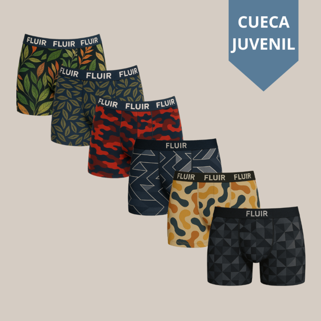 Cueca JUVENIL Masculino Boxer Microfibra Adolescente