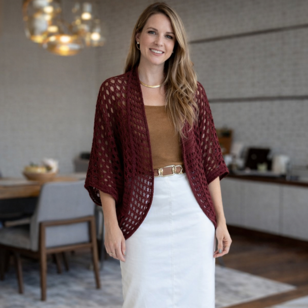 CARDIGÃ FEMININO CASULO DE TRICOT?CROCHÊ MODA PREMIUM