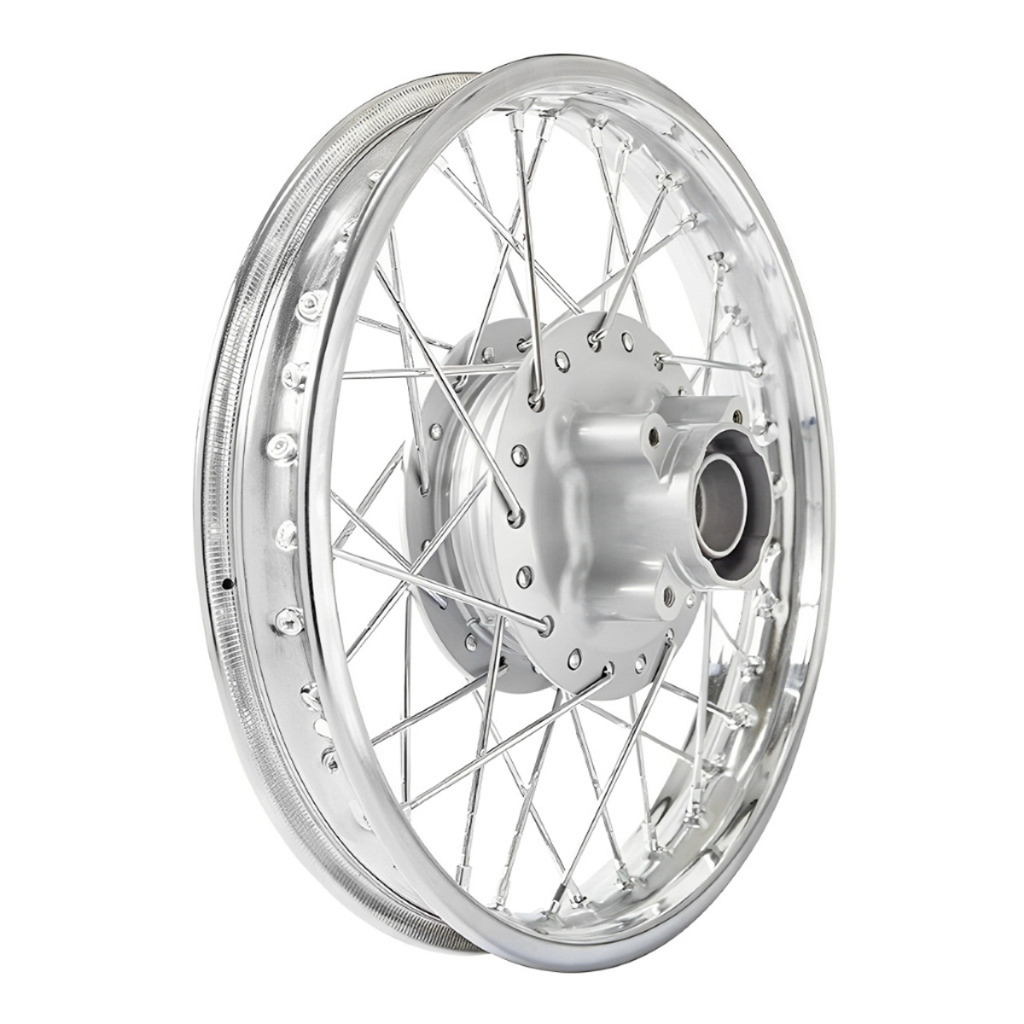 Roda Aro Calha Jante Folha Traseira Pop 100 Pop 110i 4mm Raiada Cromada Alinhada