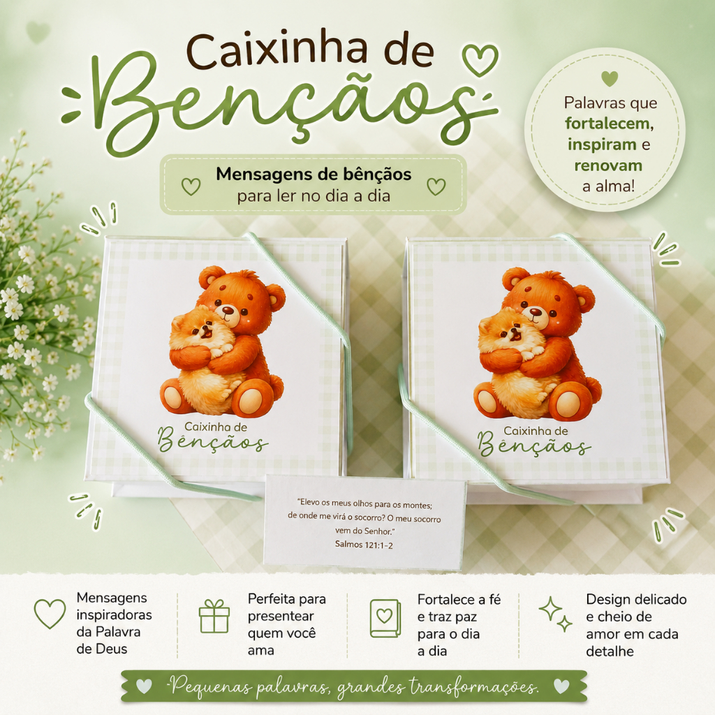 Caixinhas de Bençãos Lembrancinha PERSONALIZADA | Versículos Bíblicos Oração Aniversário Batizado