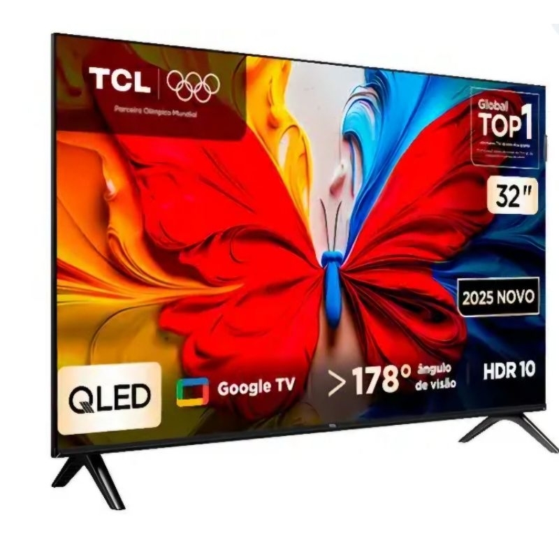 Smart TV 32" TCL Full HD QLED 32S5K Google TV 2 HDMI 110V