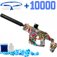 Lançador de Bolinha de Gel vector Grande Potente Automático Manual c bolinhas/ Óculos e Acessórios + 10mil bolinhas