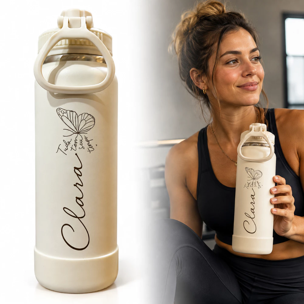 Garrafa Sport Térmica Personalizada 600ml Personalizei Do Seu Jeito