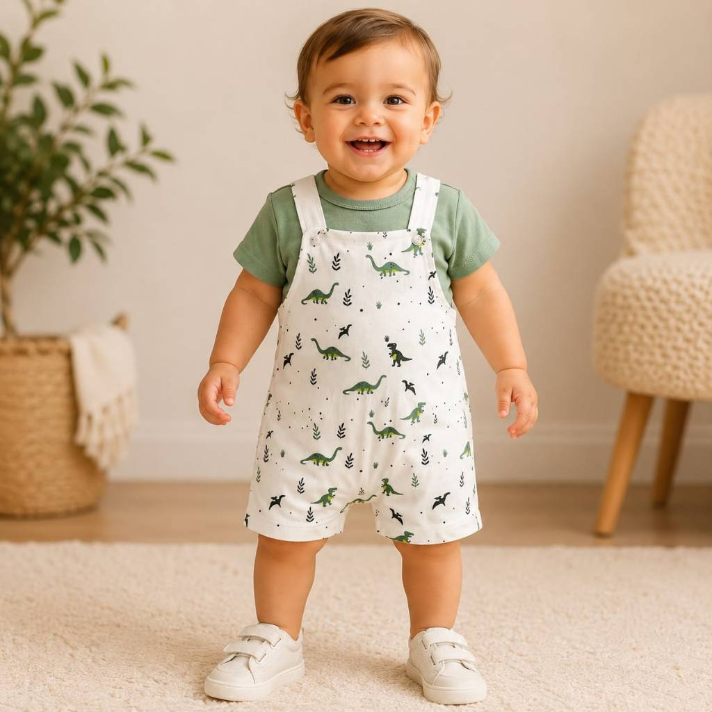 Conjunto Jardineira Menino E Menina Roupas de Bebê Conjunto Bebê