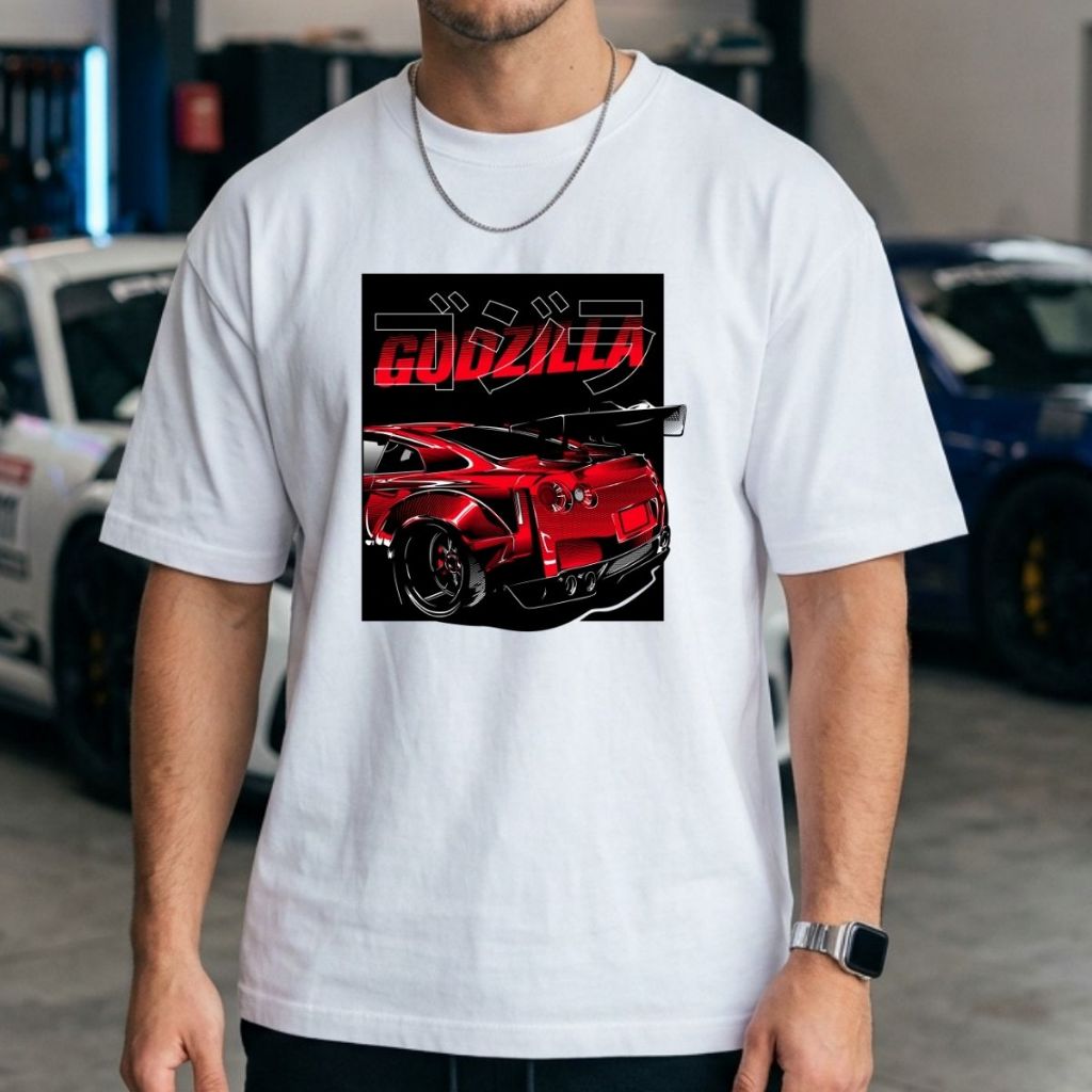 Camiseta Oversized 100% Algodão Unissex Camisa Larga Carro Esportivo Racing Streetwear Masculina Feminina