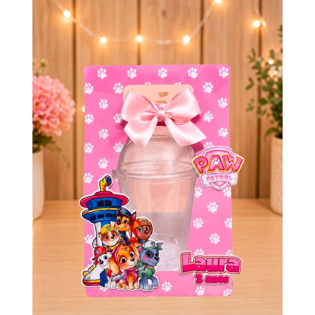 Suporte Copos Bolha Personalizados DIVERSOS TEMAS - Lembrancinhas de aniversário Infantil