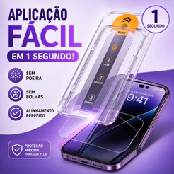 Película de Vidro 3D HD/Privacidade com Aplicador Fácil para iPhone 11 12 13 14 15 16 17 Pro Max