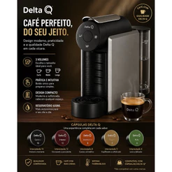 Máquina Cafeteira Cápsula Café Expresso Miniqool Cinza - DeltaQ