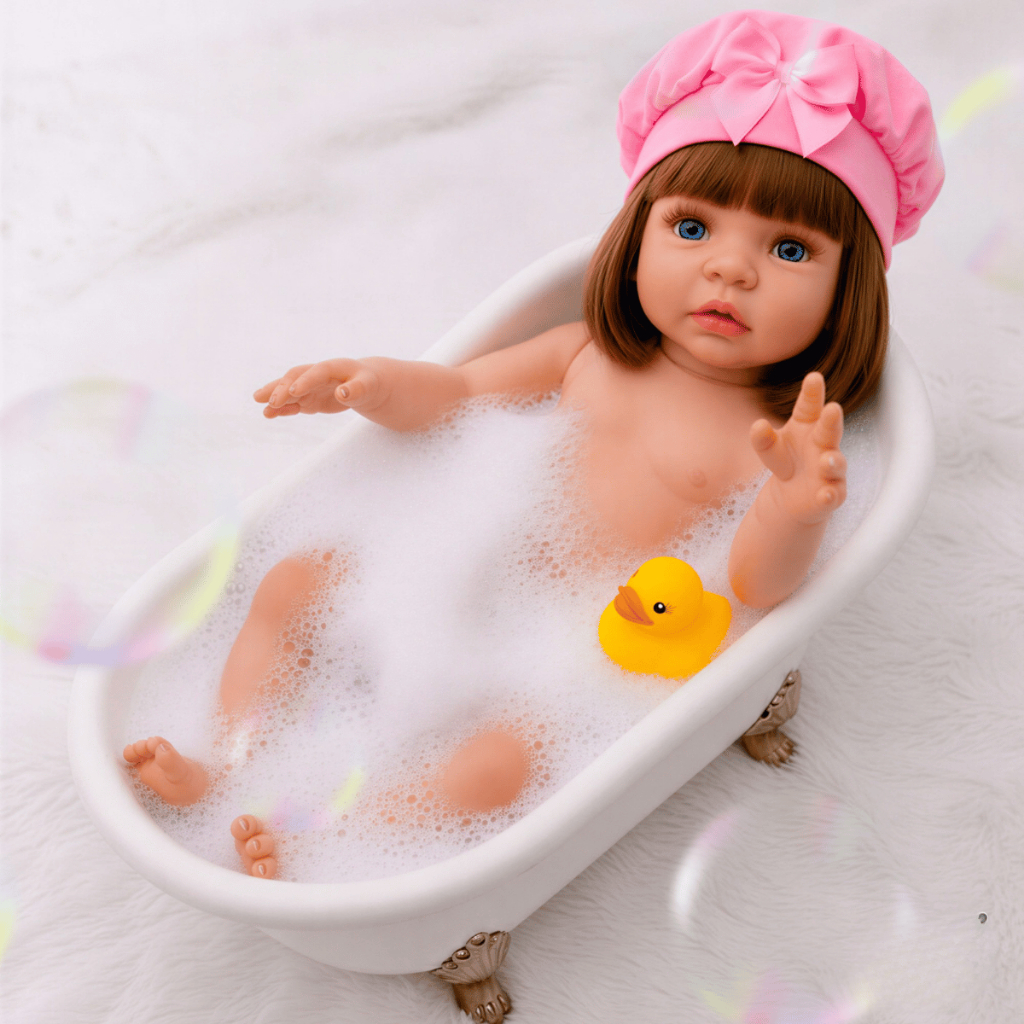 Bebê Reborn Realista Boneca Silicone Pode dar Banho Com Bolsa de Maternidade — foto 8