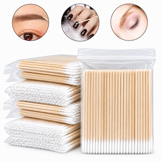 100/400/800/1200 un. Palitos Com Algodão De Limpeza Alinhamento Henna Micropigmentação Un…