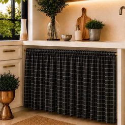Cortina de Pia 2,00x0,90 cm Decoração Cozinha Balcão Folha Única Passante