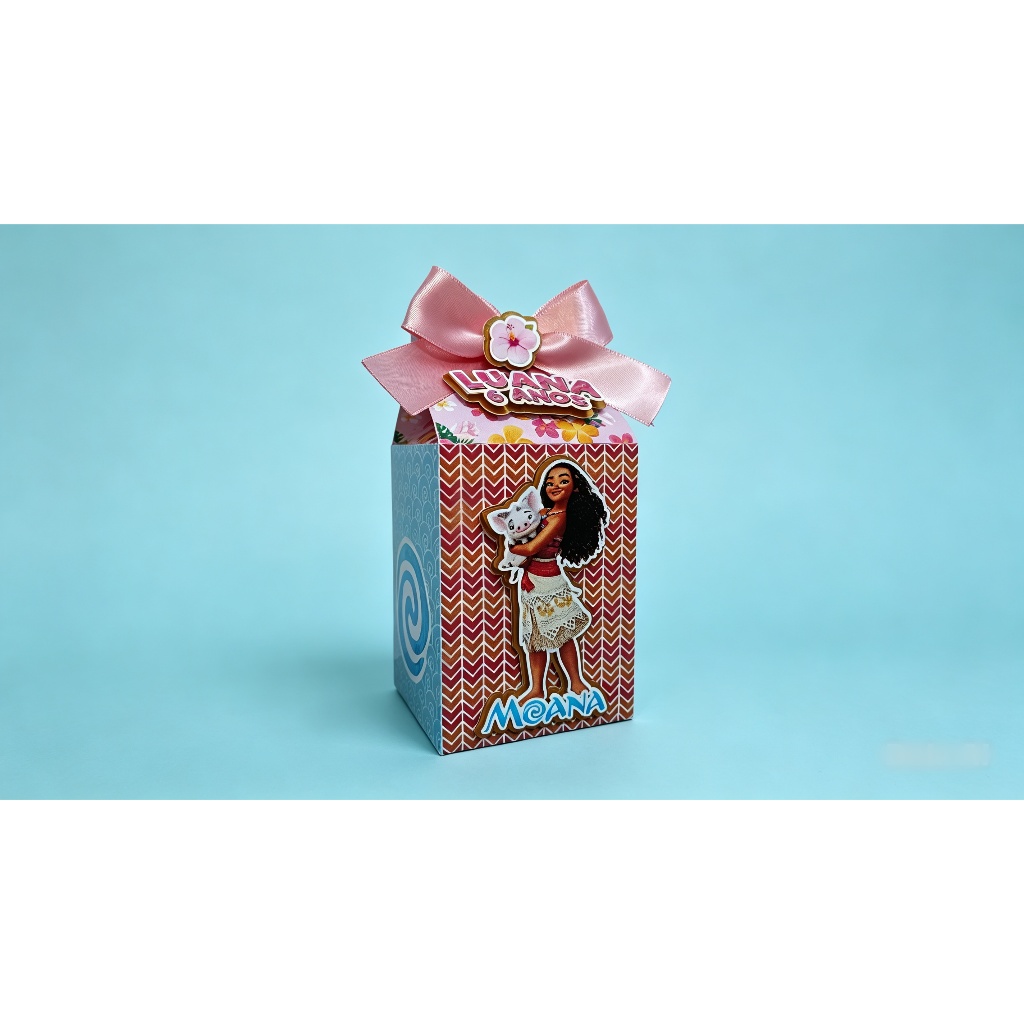 Kit Caixas Personalizadas Moana | Lembrancinha Festa Infantil | Papel Fotográfico | Caixas Personalizadas Moana