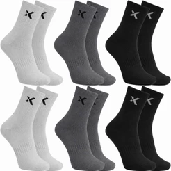 KIT até 24 Pares Meias Sport Casual Algodão Cano Médio Alto Original