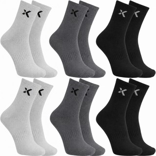 KIT até 24 Pares Meias Sport Casual Algodão Cano Médio Alto Original