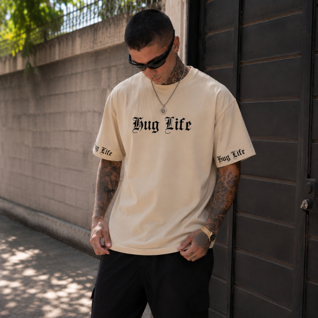 Camisa Masculina Algodão T-Shirt Estampada Thung Life Camiseta Streetwear Básico Casual Slim Urban Oversized