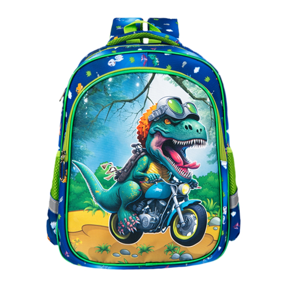 Mochila Escolar Infantil Menino Dinossauro Impermeável 40cm